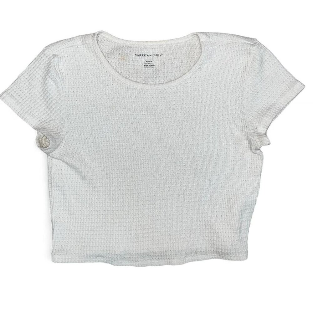 American Eagle Outfitters White Short Sleeve Top